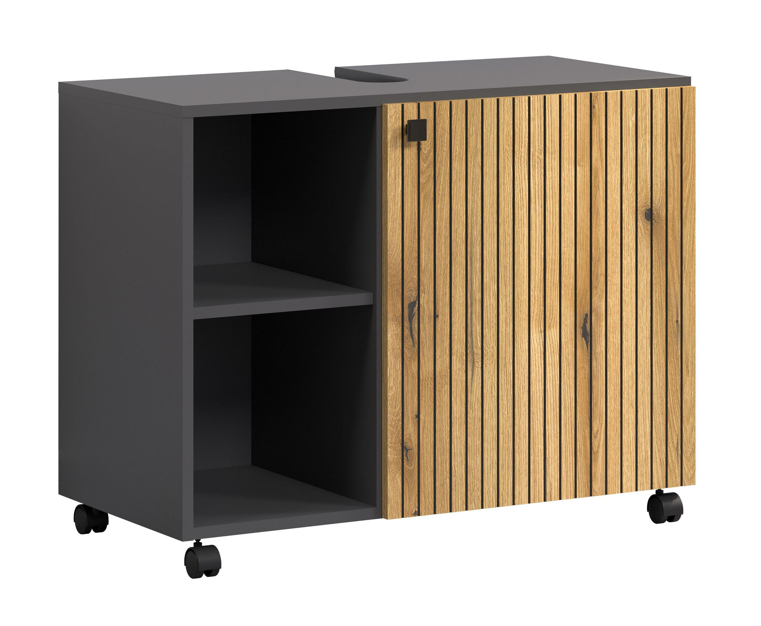 WASCHBECKENUNTERSCHRANK PureBliss Anthrazit - Anthrazit, Holzwerkstoff (80/64/42cm) - Trendteam