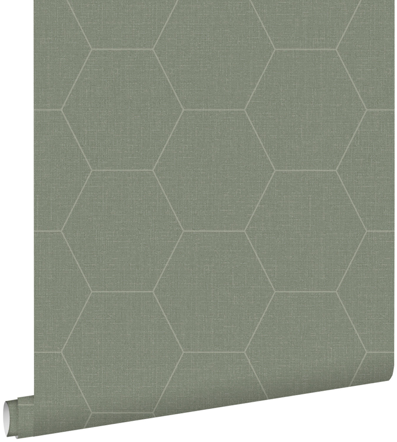 TAPETE Wabenmuster 53 cm x 10.05 m - Grün, Papier (53/1000cm) - ESTAhome