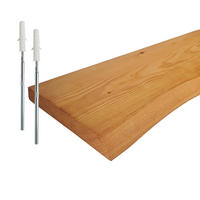 WANDREGAL - Hellbraun, Holz (60/3/22cm) - Relaxdays