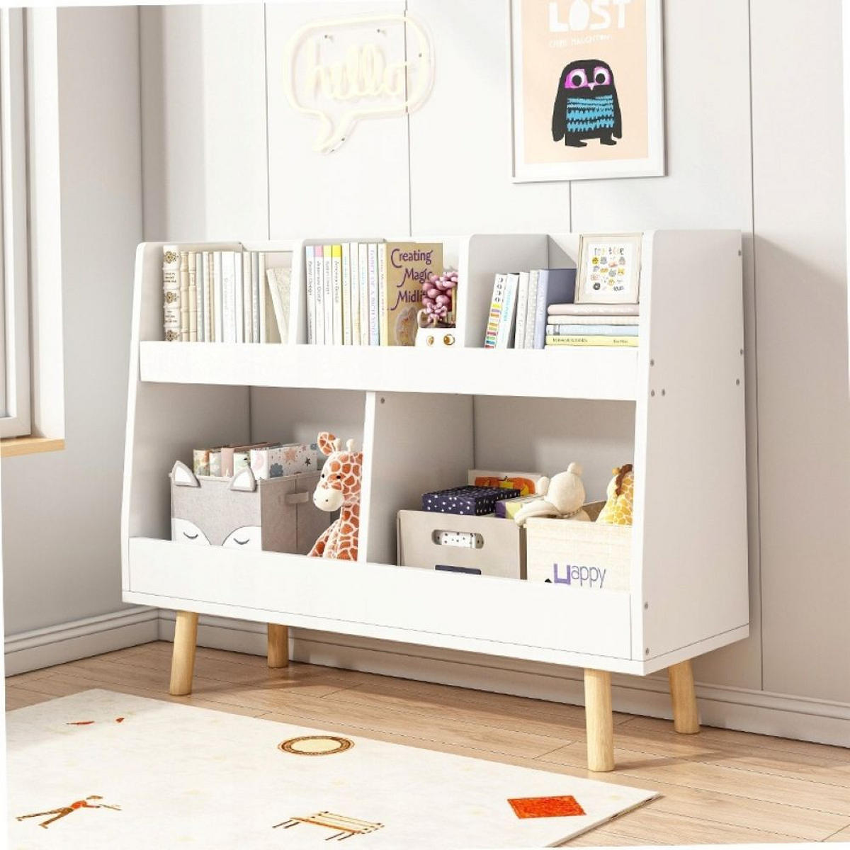 BÜCHERREGAL, weiß 60/25/80 cm - Weiß, Holzwerkstoff (60/80/25cm)