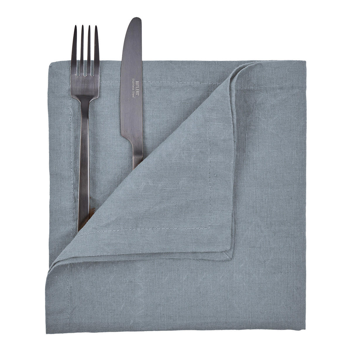 SERVIETTE Riga 42x42cm - Blau, Textil (42/42cm) - Butlers
