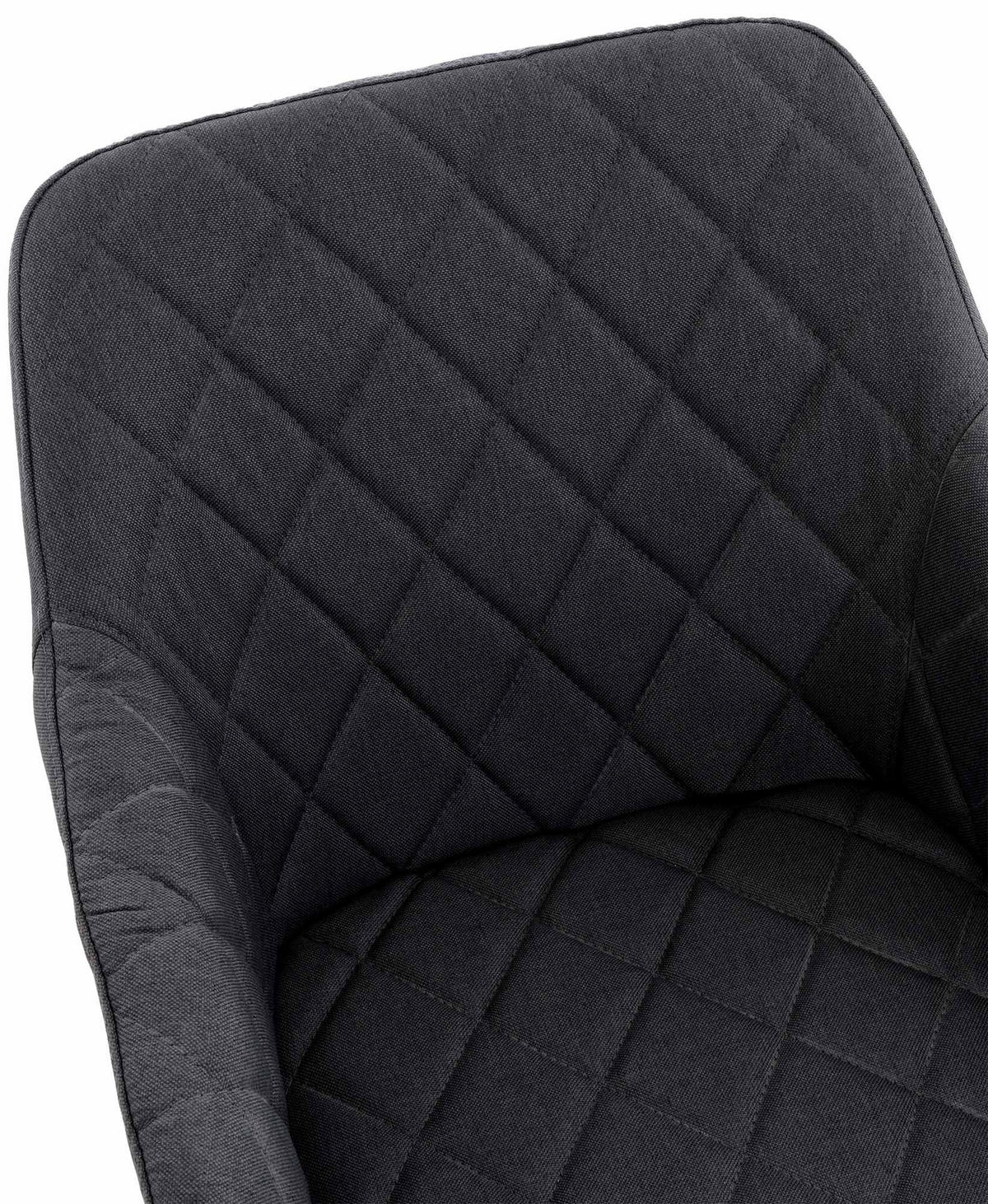 ARMLEHNENSTUHL 2er Set Stoff schwarz - Schwarz, Textil/Metall (47/84/44cm) - CLP