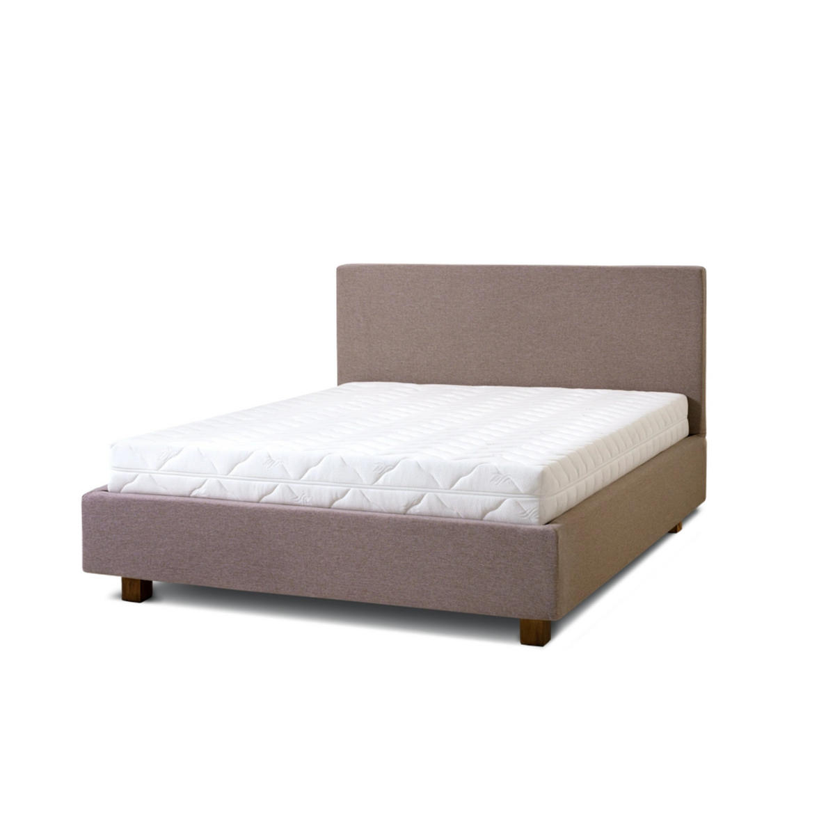 POLSTERBETT Puro 160x200 in Siena Brown - Braun, Holz (160/200cm) - Letti Moderni