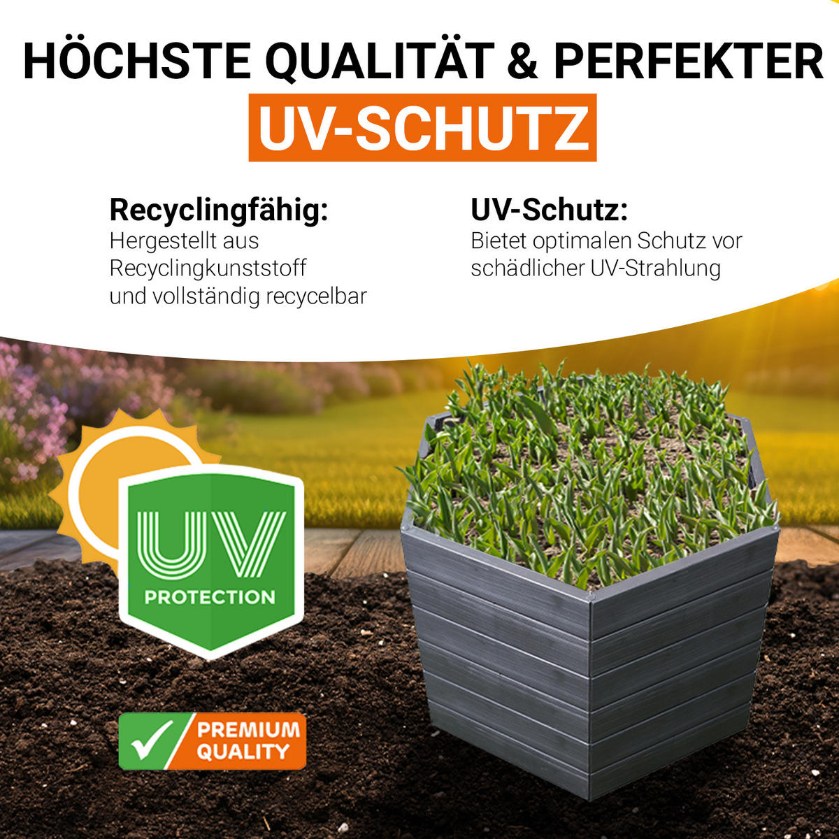 HOCHBEET XL 75, inkl. Wassersparsystem - Braun, Kunststoff (145/75/145cm) - GARANTIA