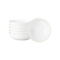 FOODBOWLS Liberty Goldrand weiß-gold ø 17,5 cm 6er Set - Goldfarben/Weiß, Keramik (17.7cm) - Seltmann Weiden