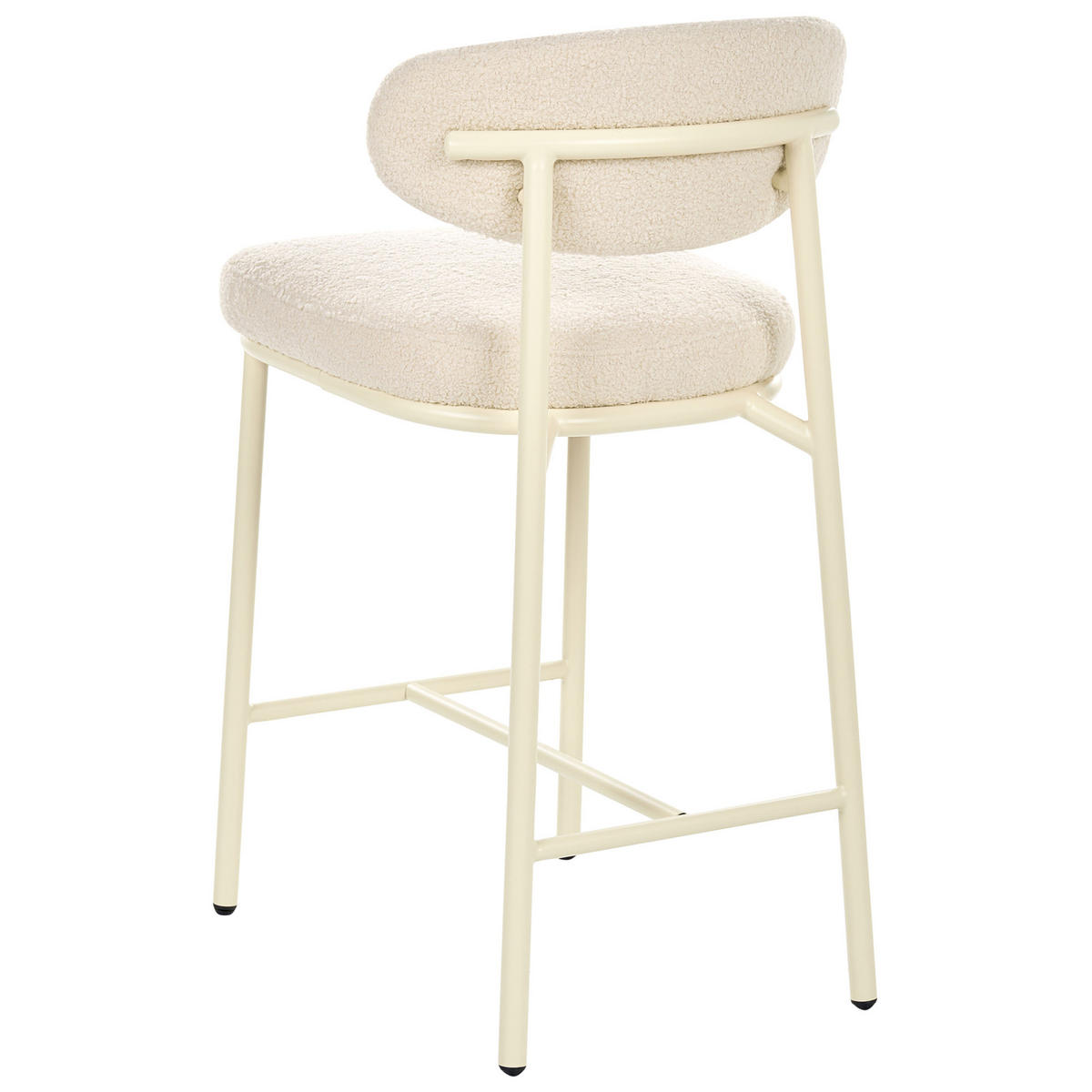 BARSTUHL 2er-Set Bouclé Hellbeige Unity - Beige, Textil (50/92/55cm) - Beliani