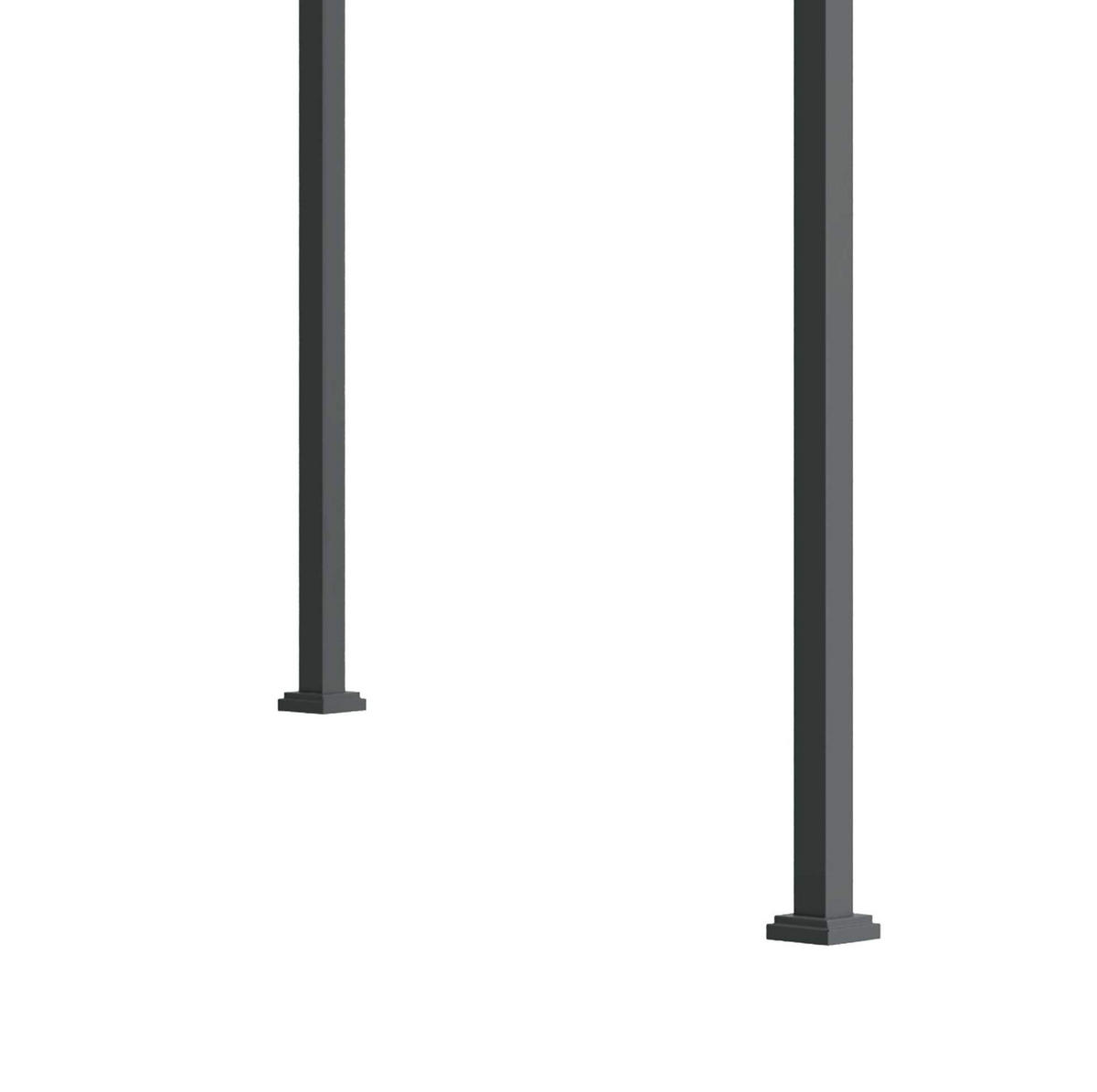 ZAHRADNÍ pergola 298/213/221 cm s posuvnou střechou a UV ochranou, Černá - černá, kov (298/221/213cm) - Redom