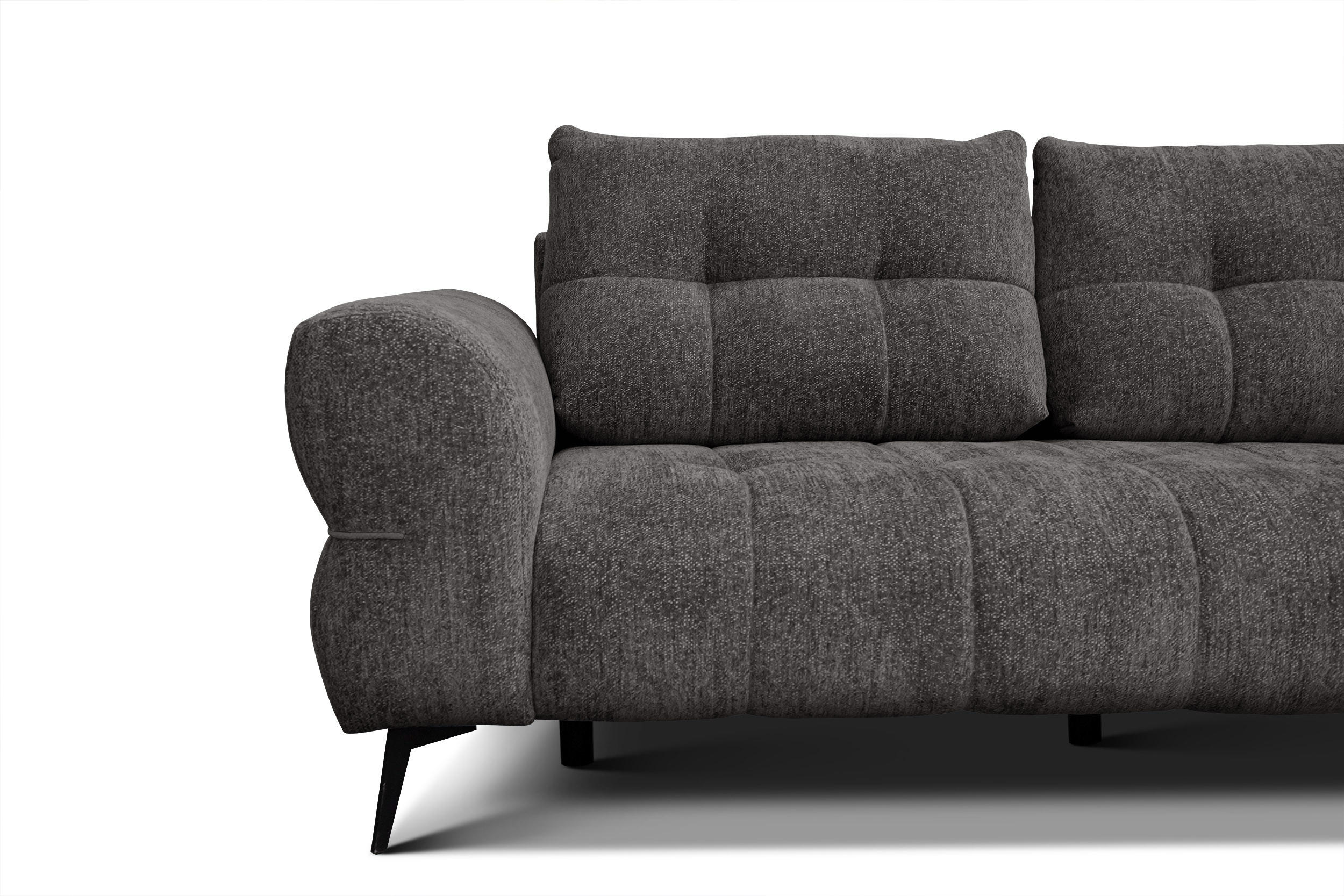 Thumbnail - Courtois Laville Sofa, Dunkelgrau, Textil, 3-Sitzer, 237x88x99 cm, Wohnzimmer, Sofas & Couches, Sofas, 3-Sitzer Sofas