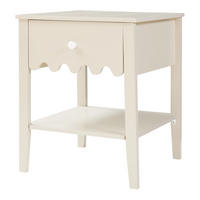 NOČNÍ STOLEK Luspoo I. - krémová, kompozitní dřevo (40/50/40cm) - [en.casa]