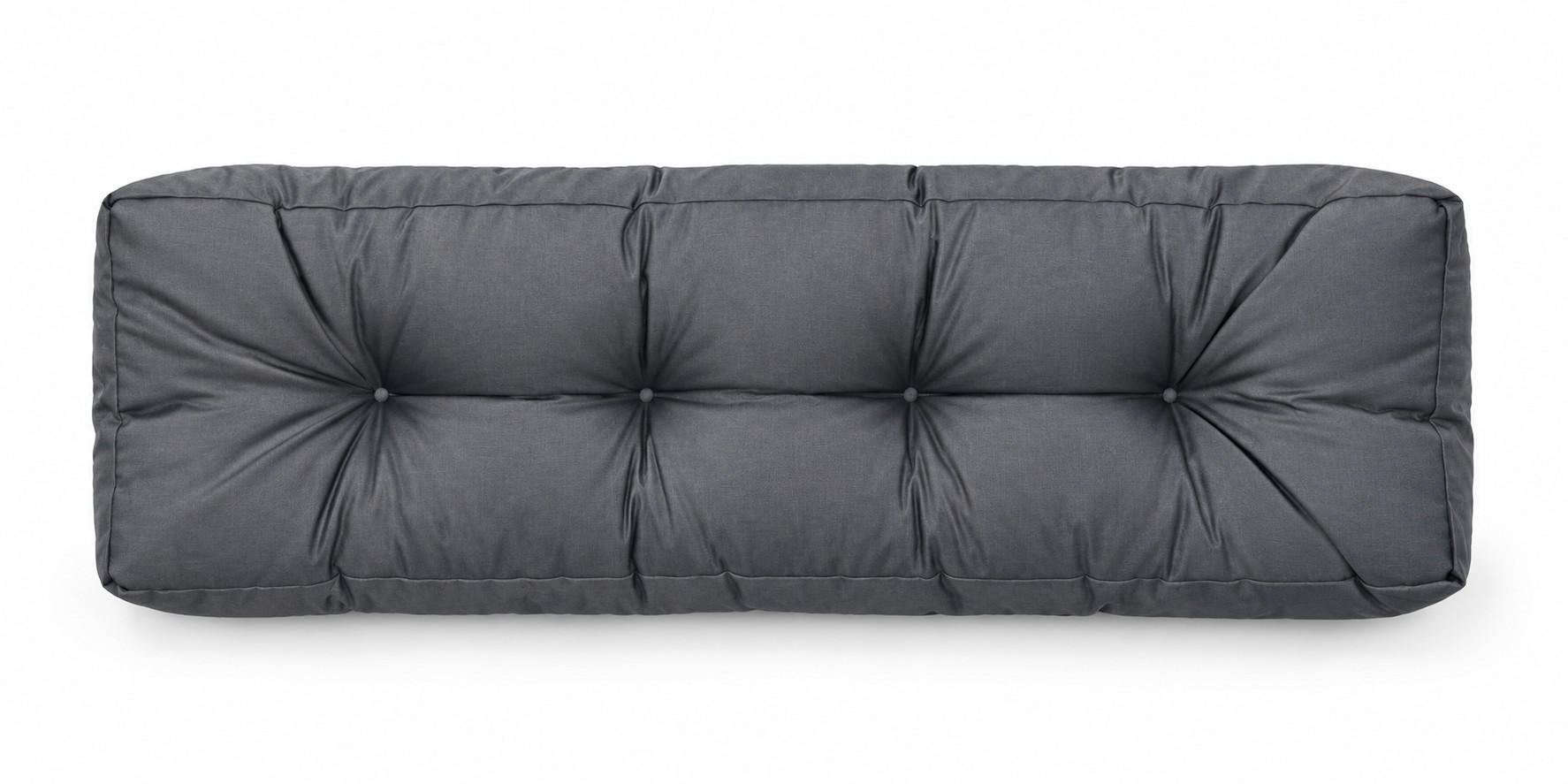 BANKAUFLAGE Sitzkissen Anthrazit 120x40 cm Outdoor Indoor - Anthrazit, Textil (120/40/17cm) - TiborTex