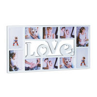 BILDERRAHMEN LOVE - Weiß, Wellpappe/Kunststoff (36.5/2/72cm) - Relaxdays