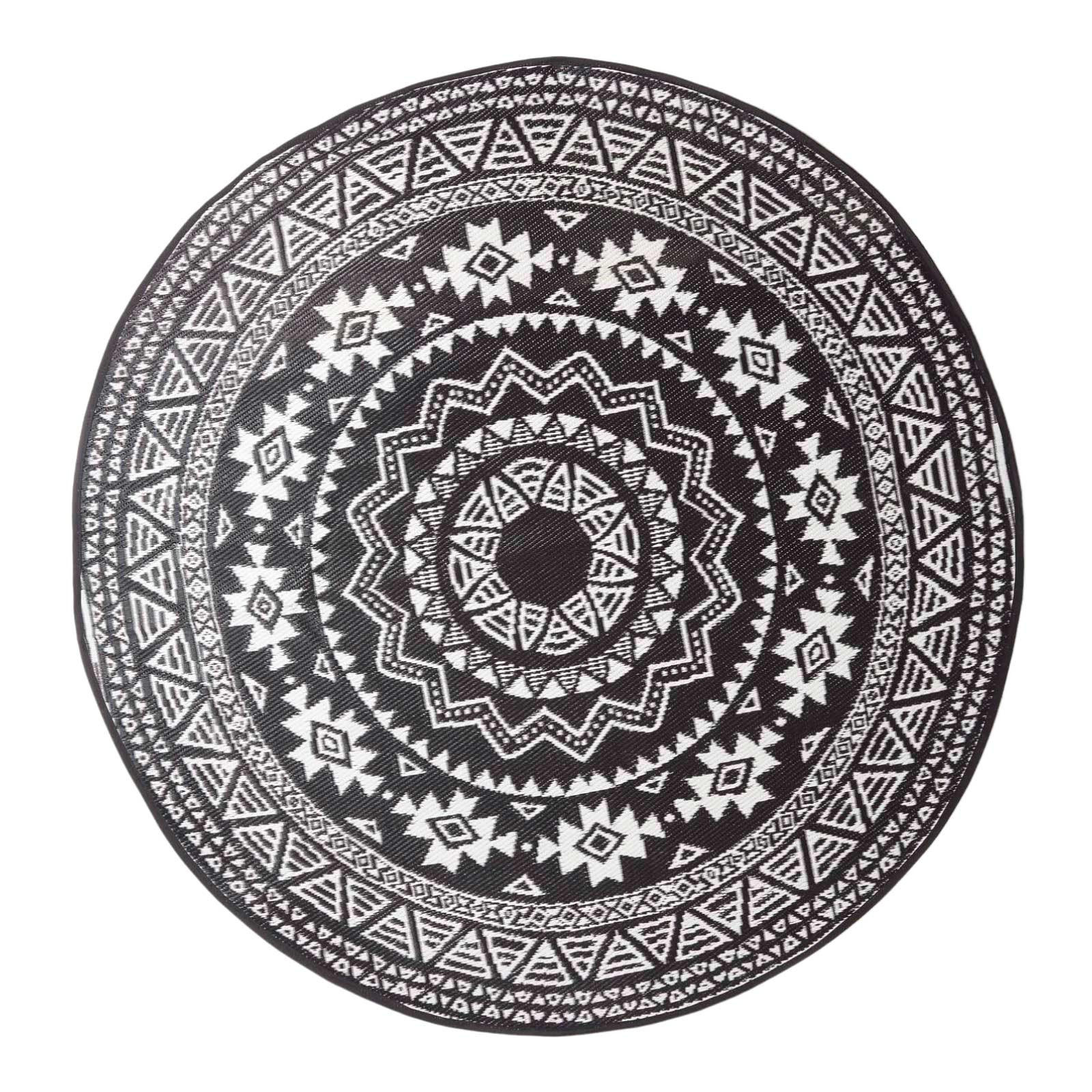 OUTDOORTEPPICH mit Ethno-Muster rund 180 cm - Multicolor, Kunststoff (180/180cm) - Homescapes