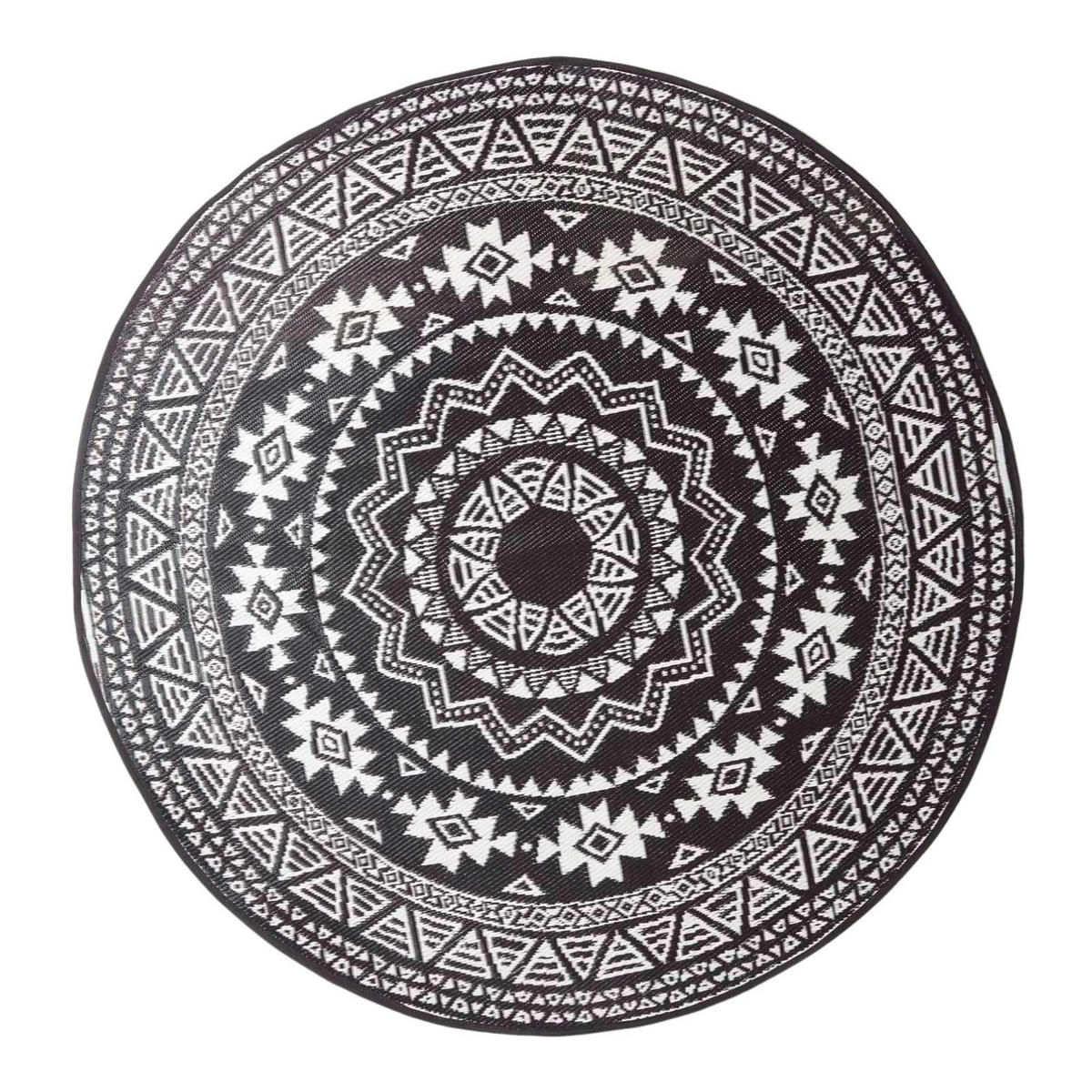 OUTDOORTEPPICH mit Ethno-Muster rund 180 cm - Multicolor, Kunststoff (180/180cm) - Homescapes