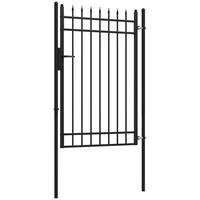 GARTENTOR, Schwarz, Verzinkter Stahl - Schwarz, Metall (0.12/204cm) - Outsunny