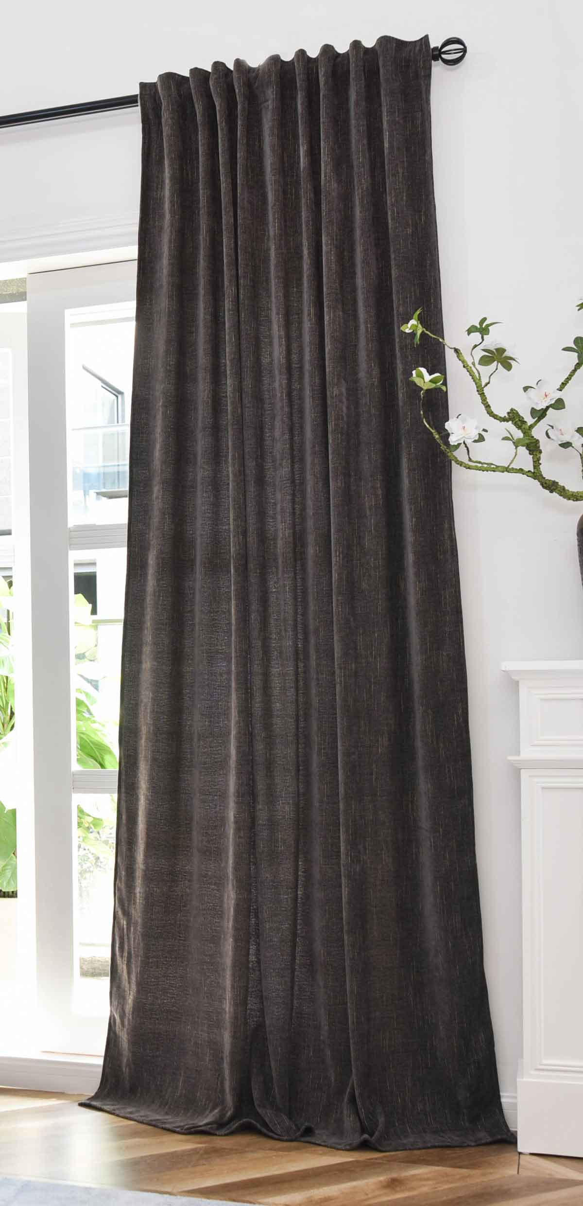 VORHANG LUREX HAVANNA HxB 245x135 cm Braun Gold - Braun, Textil (135/245cm) - Gardinenbox