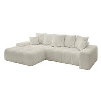 ECKSOFA Ottomane Links ENSI-L - 267x164x88 cm Ecru - Ecru, Holzwerkstoff/Kunststoff (267/164cm) - ALTDECOR