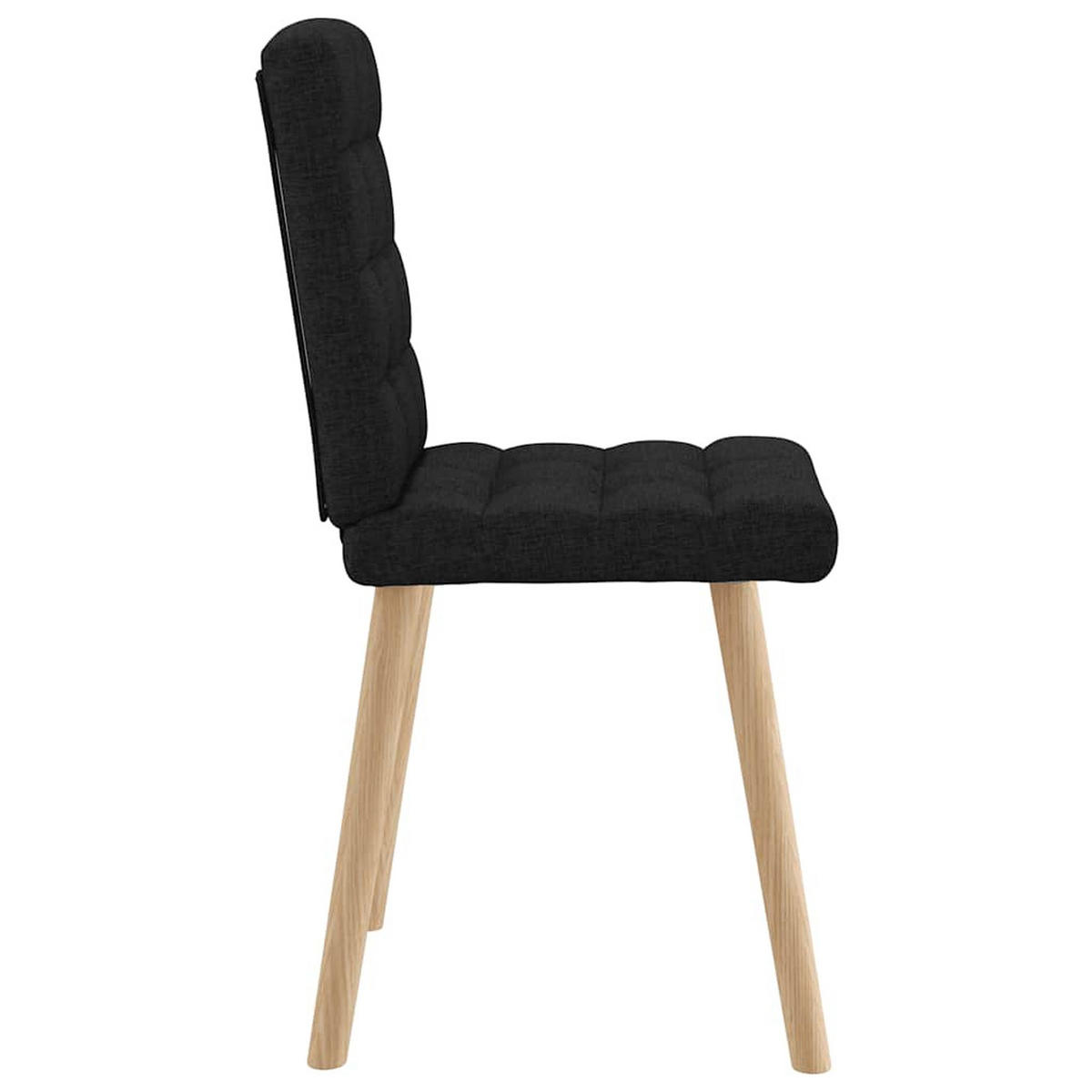 ESSZIMMERSTÜHLE 2 Stk. Schwarz Stoff 45*54*86cm - Schwarz, Metall (45/86/54cm) - ZMH