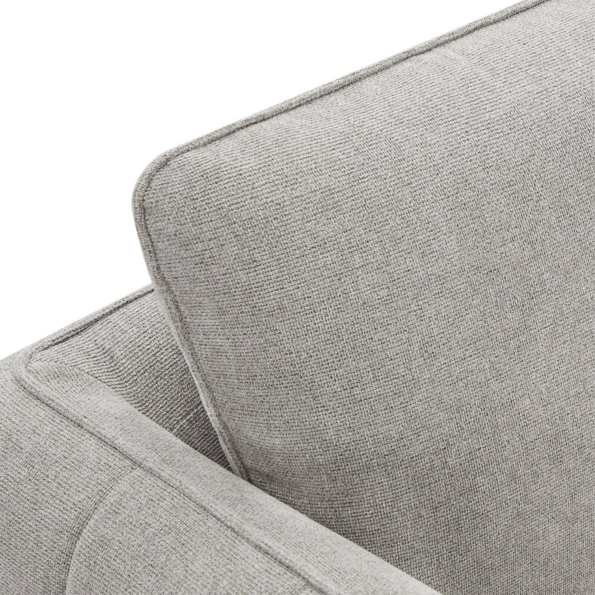 DREISITZER-SOFA Webstoff Grau - Schwarz/Grau, Textil/Metall (197/85/85cm) - Furnhouse