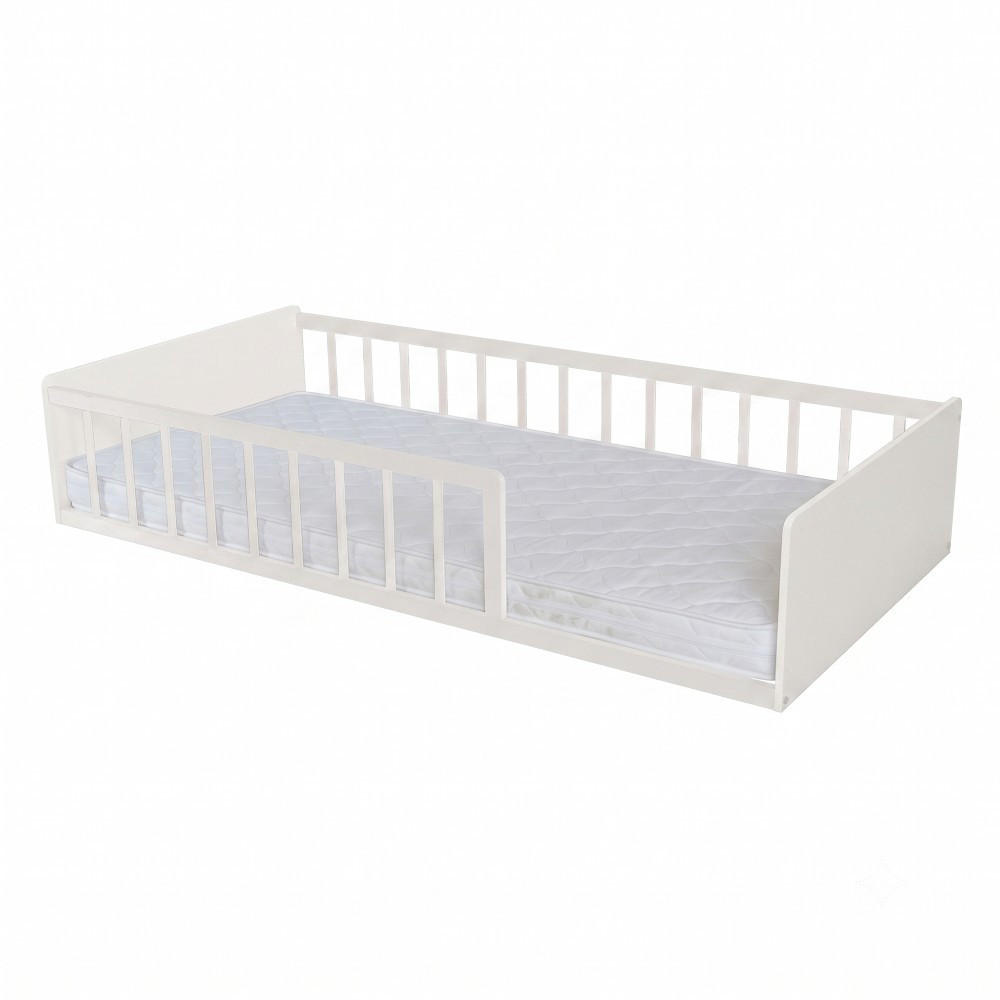 BETT PILOU mit Matratze/ Kinderbett 90x190 cm - Weiß - Weiß, Holz (90/190cm) - Weber Industries