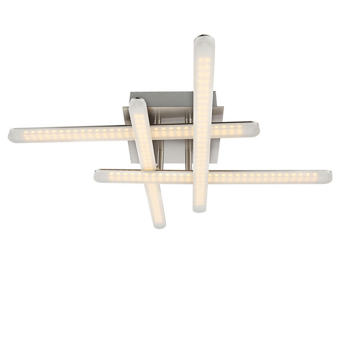 LED DECKENLEUCHTE Trentino Silber Metall - Silberfarben, Metall (55/55/11.5cm) - Globo Lighting