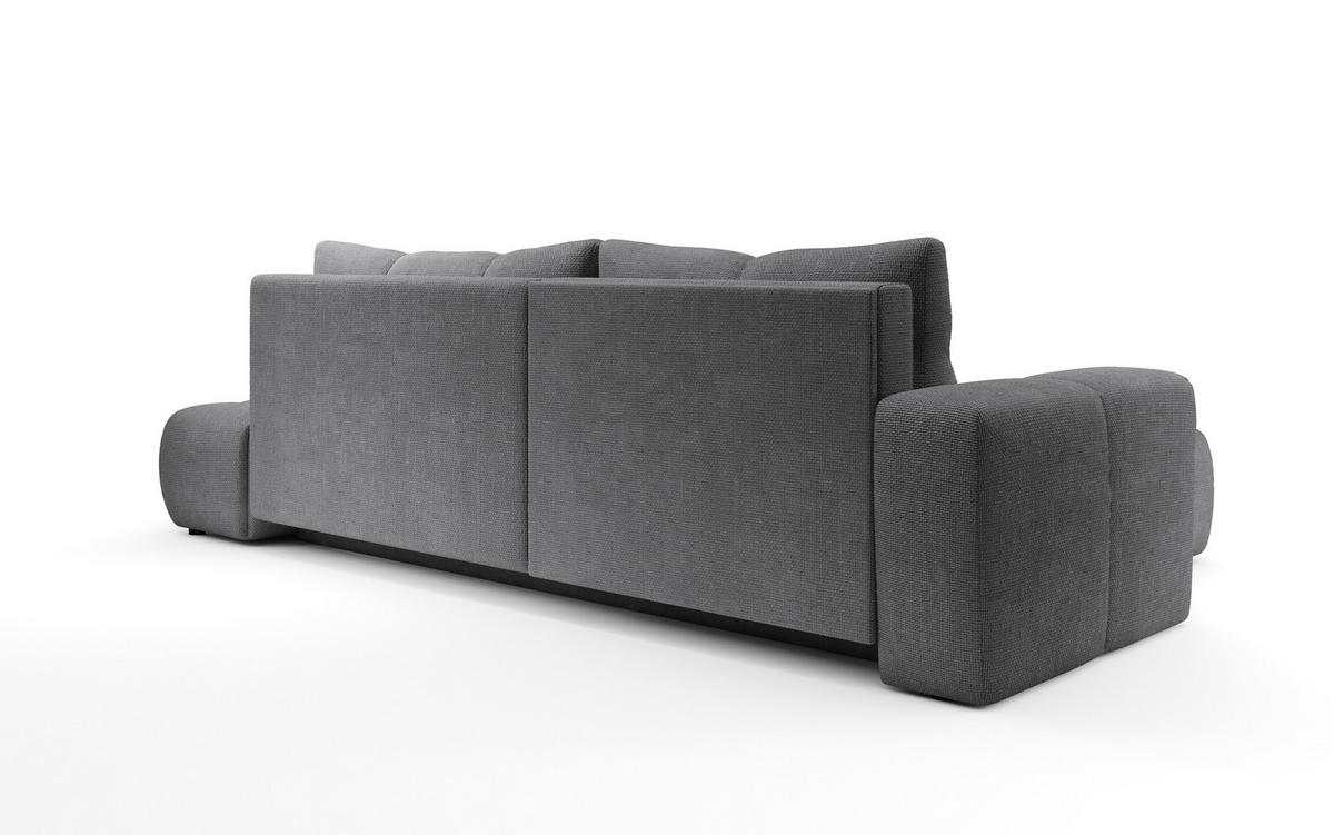 ECKSOFA DUCA L-S Grau Chenille mit Schlaffunktion - Grau, Holz (266.5/266.5cm) - MASSENO