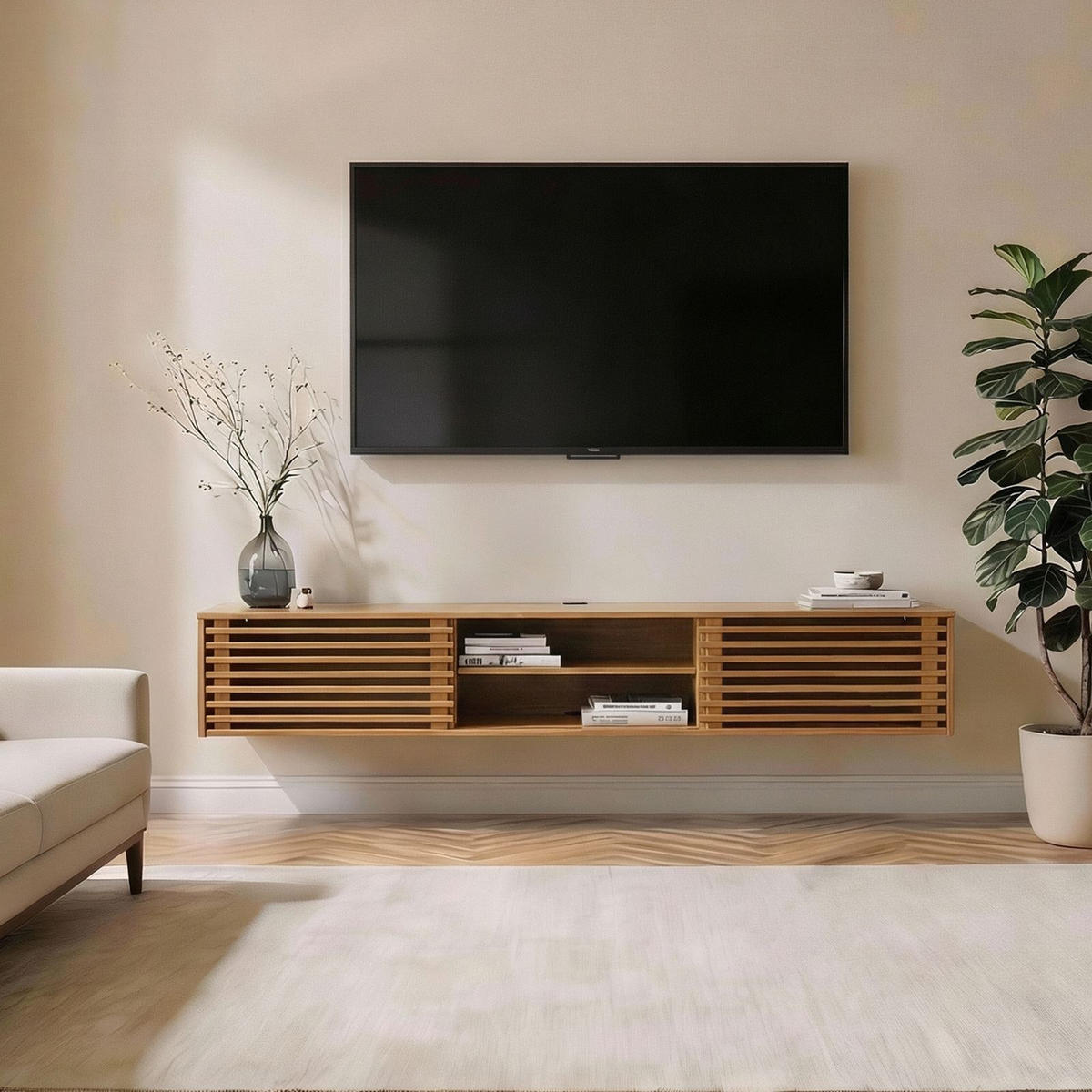 LOWBOARD RIAN Eiche - Eichefarben, Holz (175/30/34cm) - IDIMEX