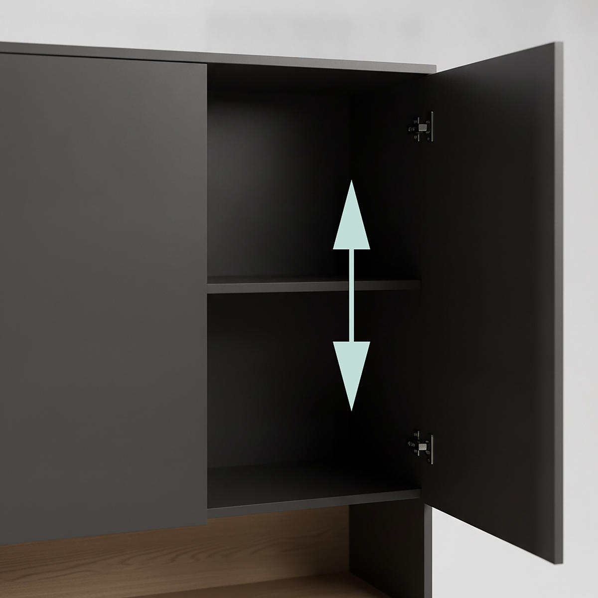 WASCHMASCHINENSCHRANK Anthrazit 2-türig 188,5 cm - Anthrazit, Holzwerkstoff (68/188.5/60cm) - Relaxdays