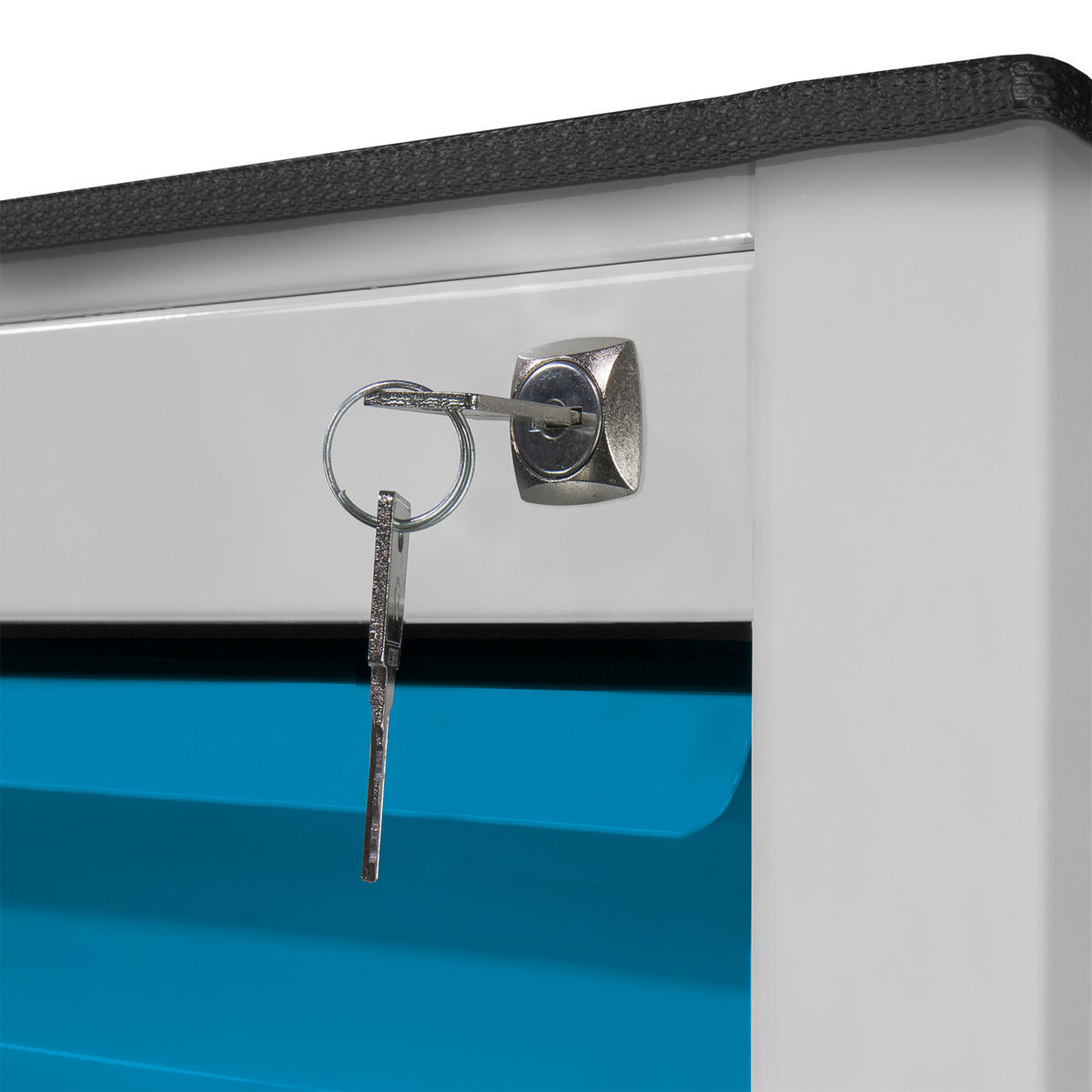 SCHUBLADENSCHRANK Kobra mit 8 Schubladen 90x71x55cm Lichtgrau/Blau - Blau/Grau, Metall (71/90/55cm) - PROREGAL