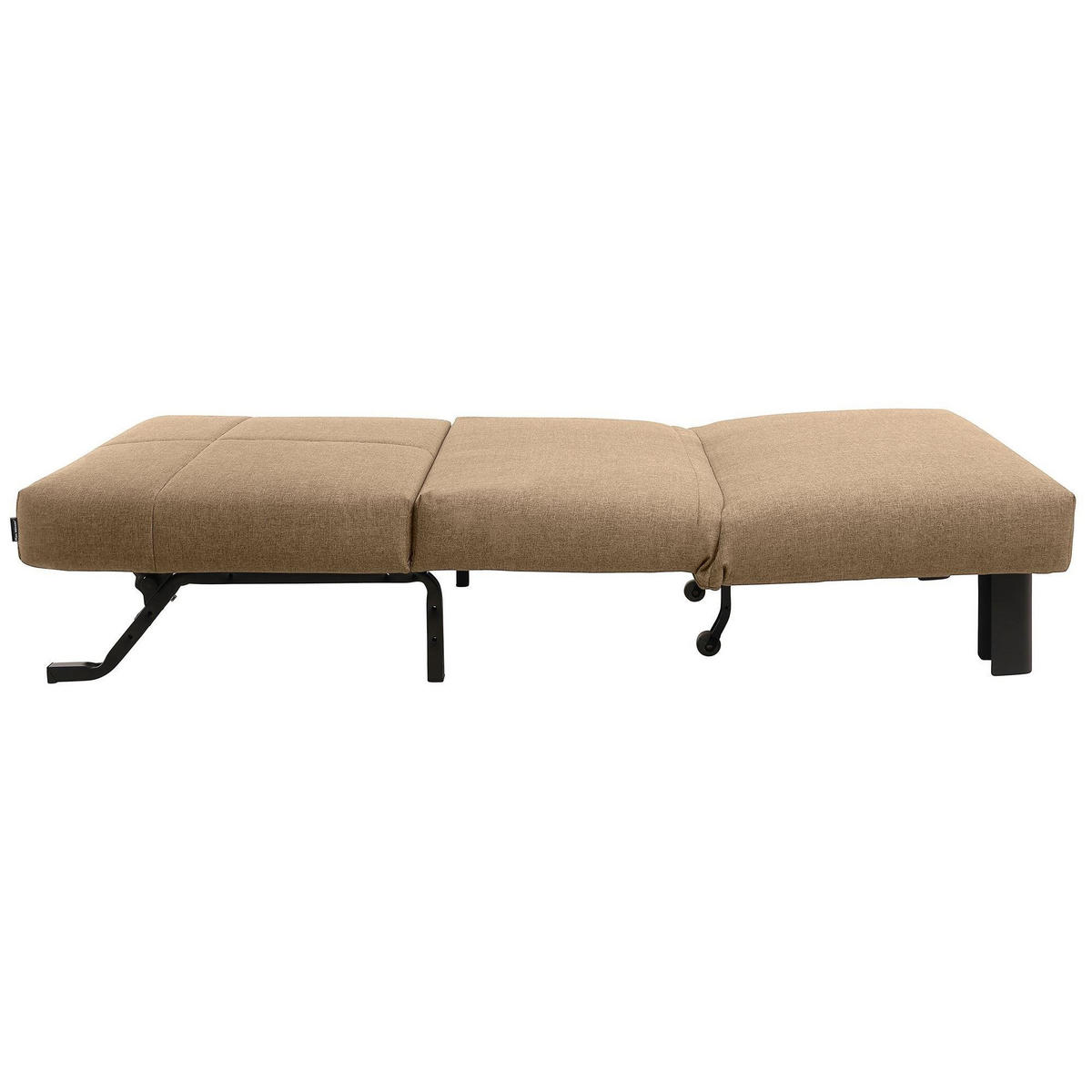FALTSESSEL Kalomira Bezug Flachgewebe Metall schwarz / sand - Sandfarben, Kunststoff (100/85/85cm) - 58aufmkessel