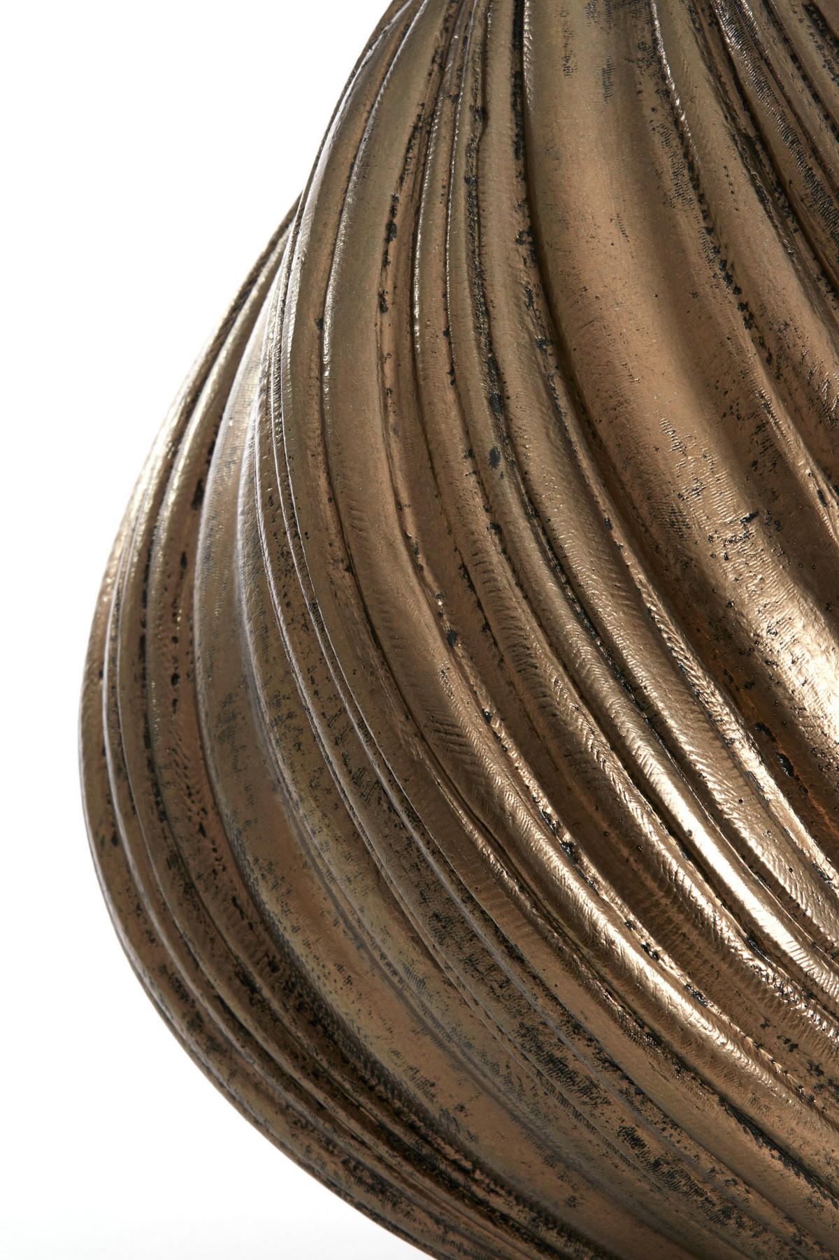 VASE Yatung Bronze Ø52/48 cm - Bronzefarben, Stein (48cm) - Light & Living