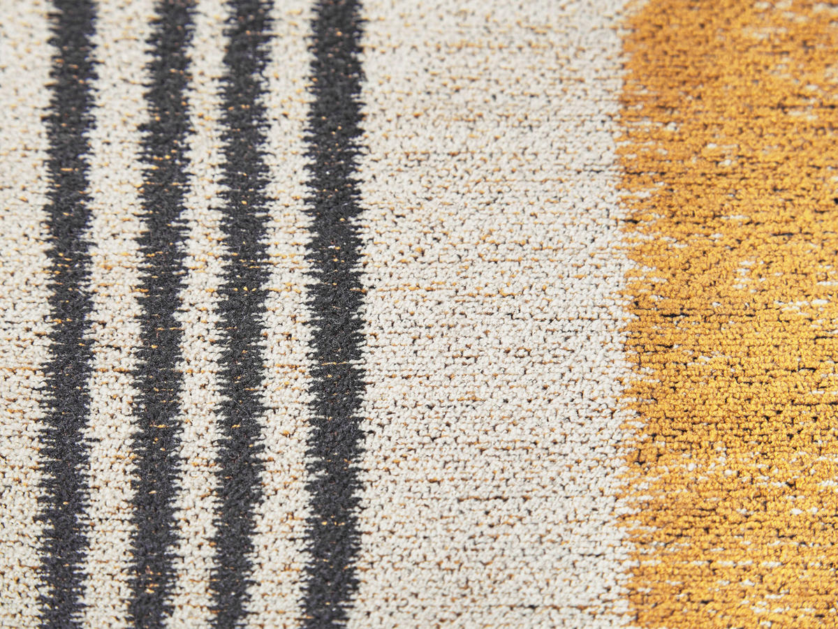 TEPPICH geflochten Katra 300/200 cm - Gelb, Textil (200/300cm) - Beliani