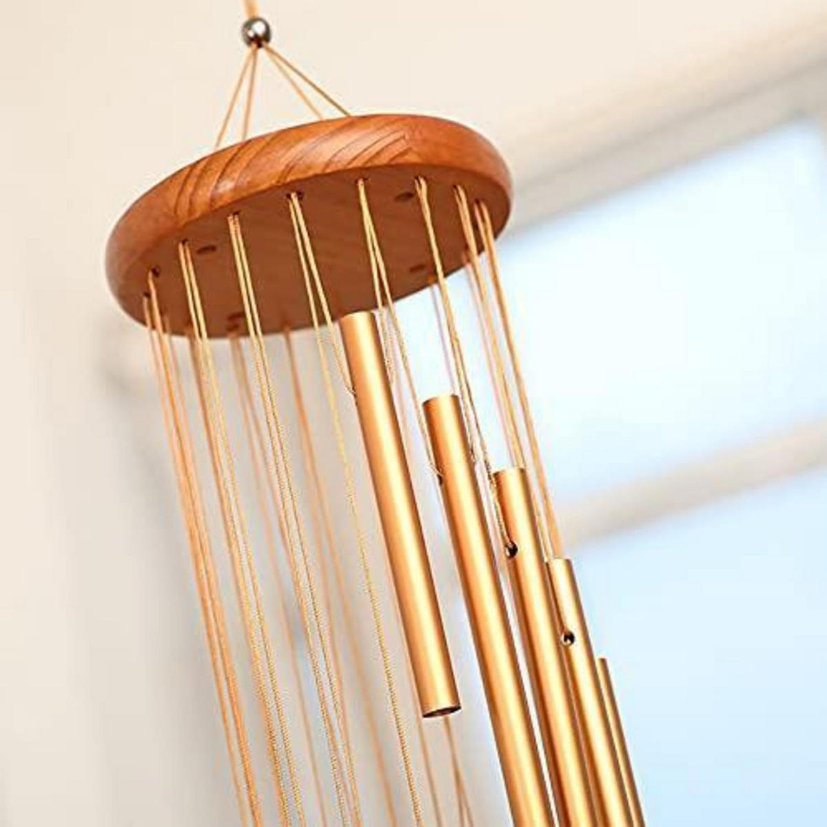 WINDSPIEL 89 cm goldfarben Aluminiumlegierung - Goldfarben, Metall (89.9/15/15cm)