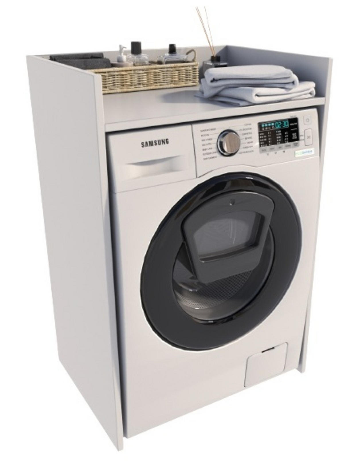 WASCHMASCHINENSCHRANK Weiß 66/51,8/98 cm - Weiß, Holzwerkstoff (66/98/51.8cm) - Matkam Möbel