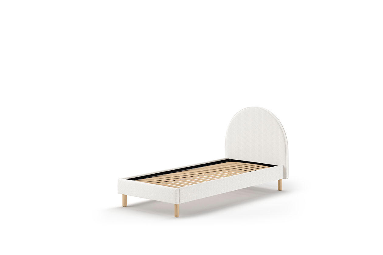 KINDERBETT MOON Weiß 97x212x107 cm - Weiß, Holz - FURNLUX