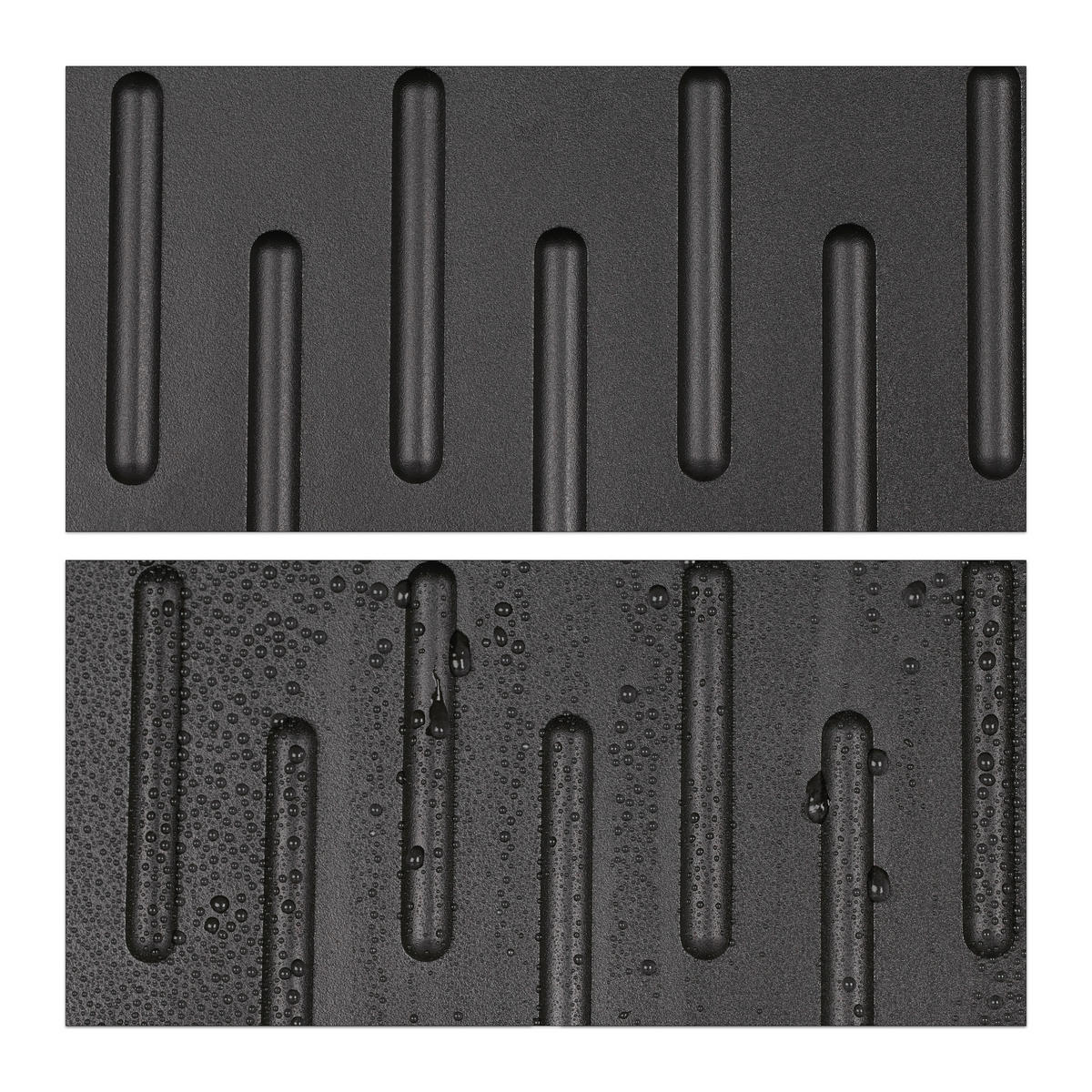 SCHUHABTROPFSCHALE Schwarz 3er-Set Kunststoff - Schwarz, Kunststoff (35/27cm) - Relaxdays