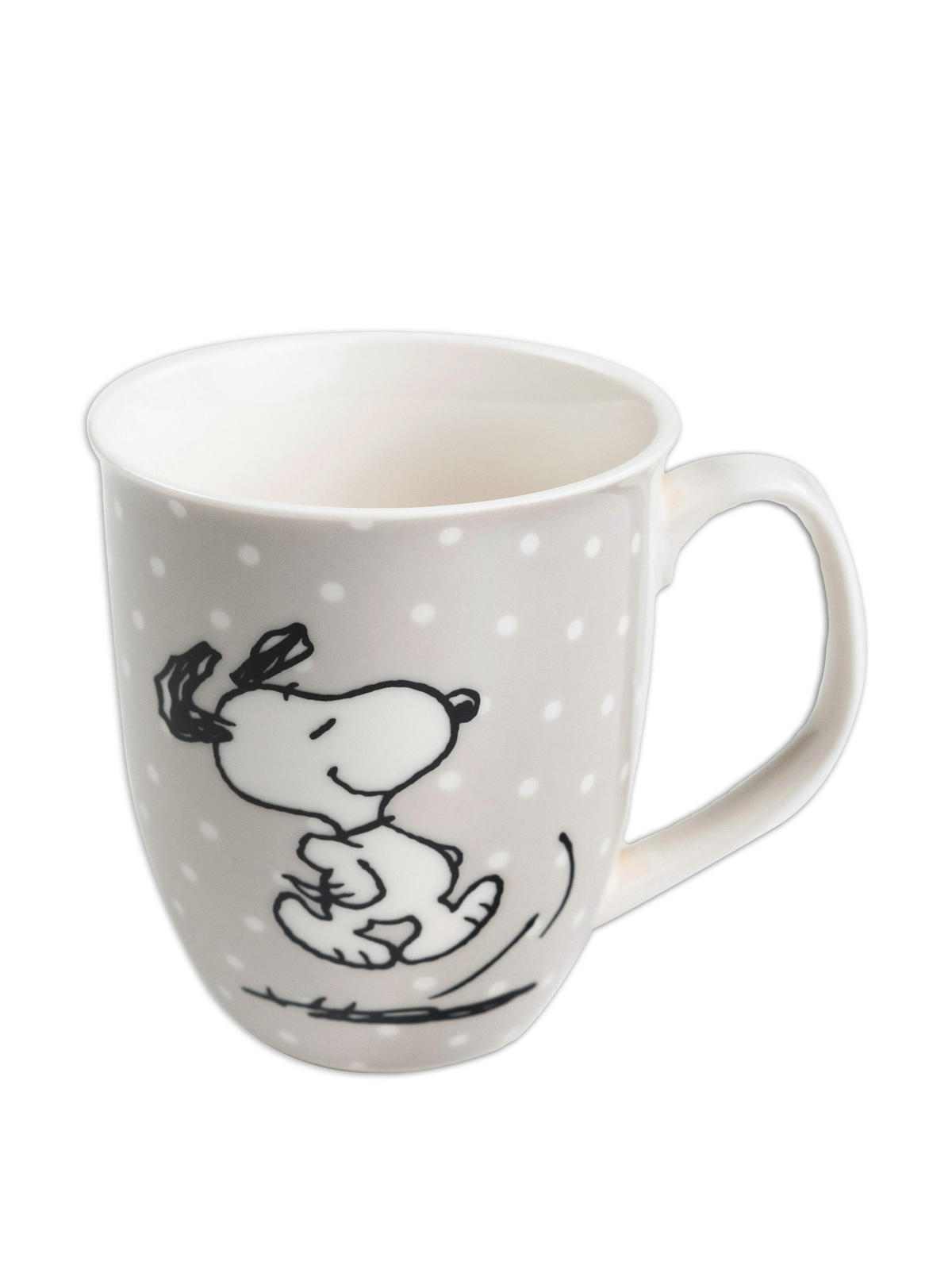 KAFFEEBECHER The Peanuts Snoopy Grau mit Punkten 280 ml - Grau, Keramik (0.28L) - United Labels