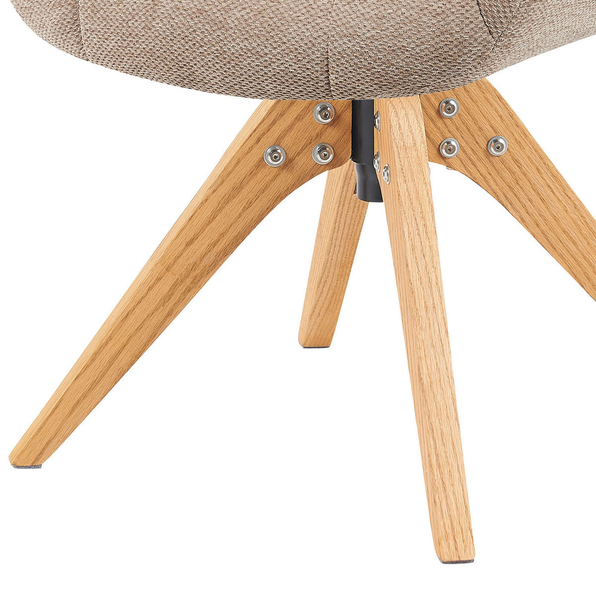 DREHSTUHL Mika-Nele - Honigeiche/Beige, Eichenholz/Holz (65/81/66cm) - DUBI Möbel