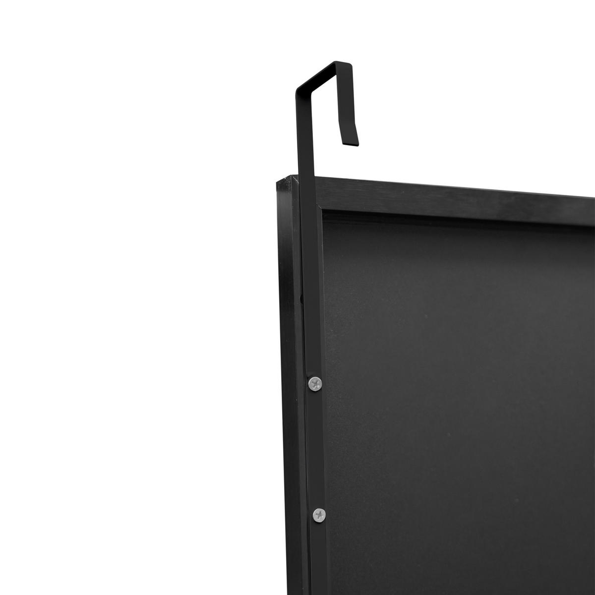 TÜRSPIEGEL Lesina - Schwarz, Metall (37/120/2cm) - [en.casa]