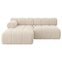 ECKSOFA modulares Sofa Razon-L1 - 190x160x70 cm Beige Cord - Beige, Holzwerkstoff/Textil (190/160cm) - ALTDECOR