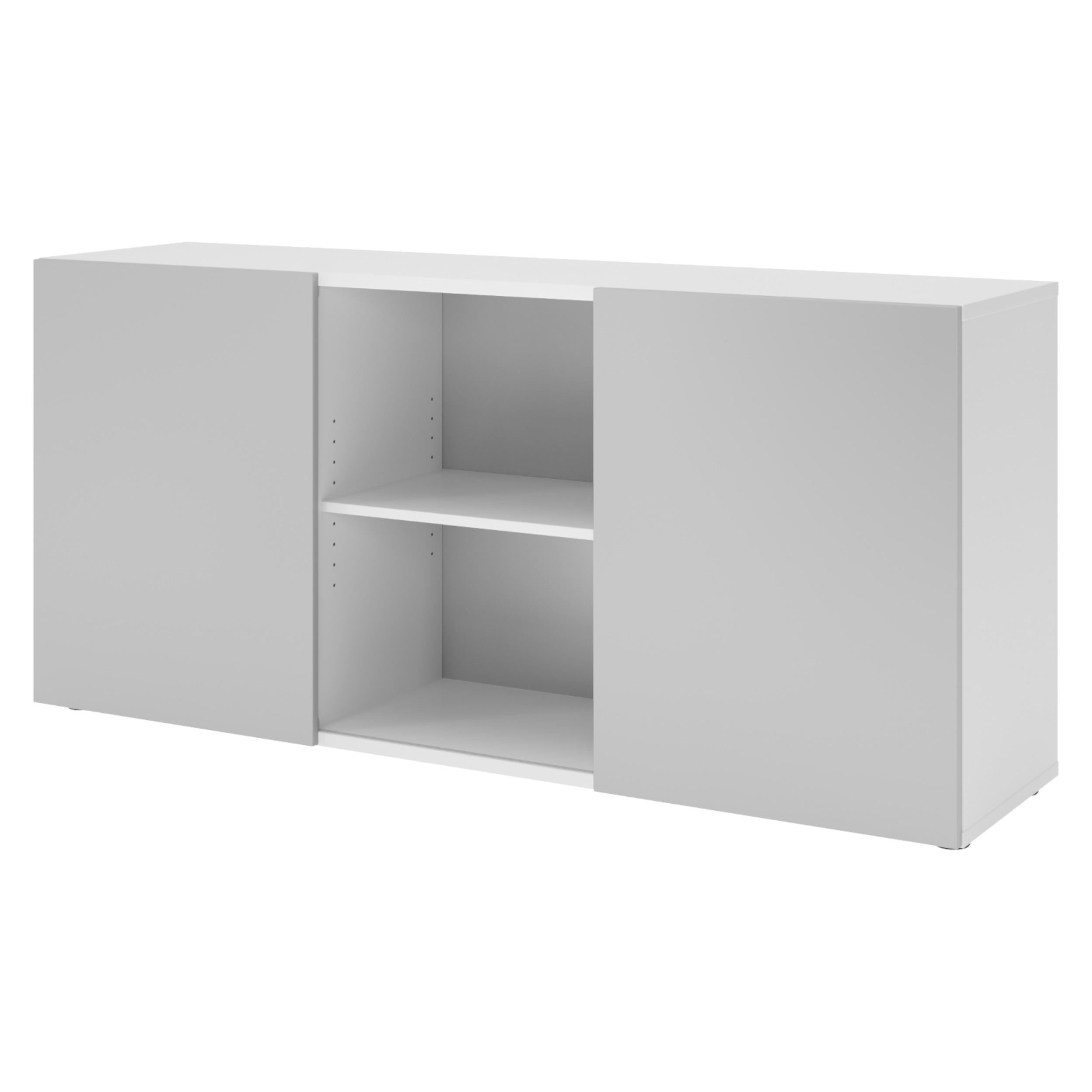 bümö Sideboard Weiß, Grau 160x74.8x42 cm