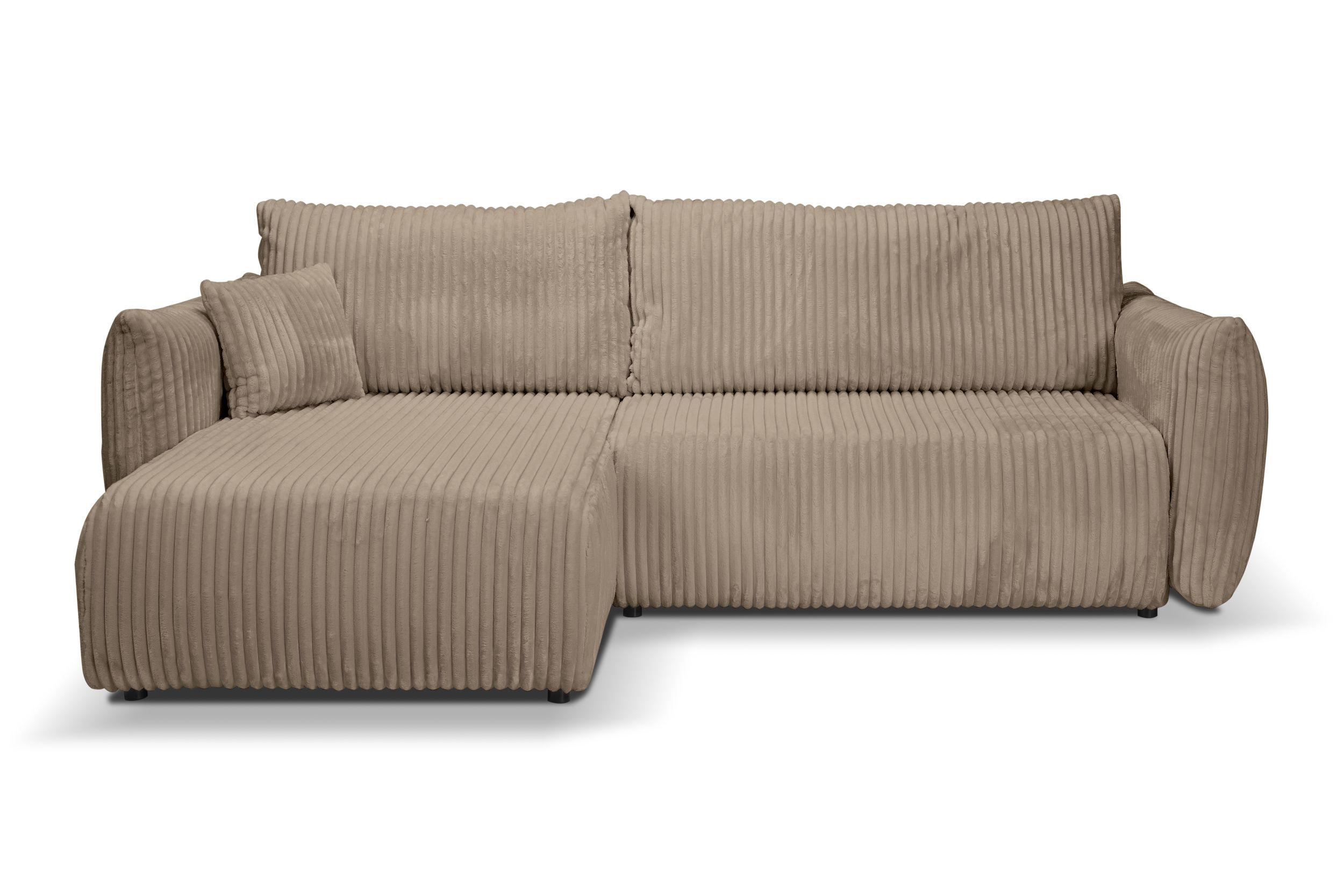 ECKSOFA HALLORA - Olive (Tilia 37) - Olivgrün, Holzwerkstoff (257/177cm) - Möblo