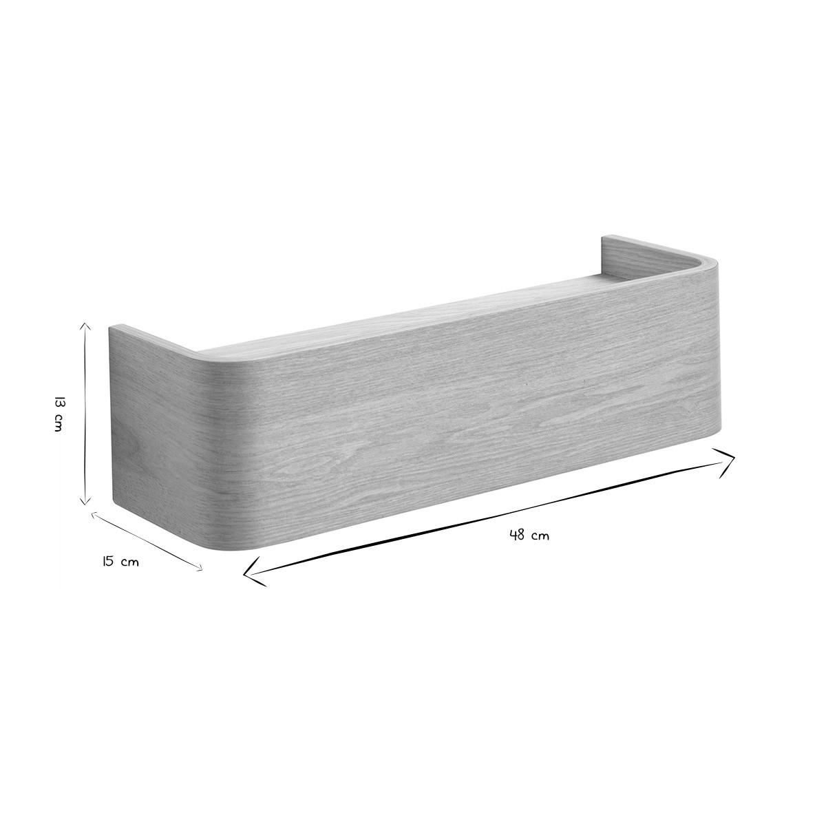 WANDREGAL Holz Esche L40 HOPE - Hellbraun, Holz (15/13/48cm) - Miliboo