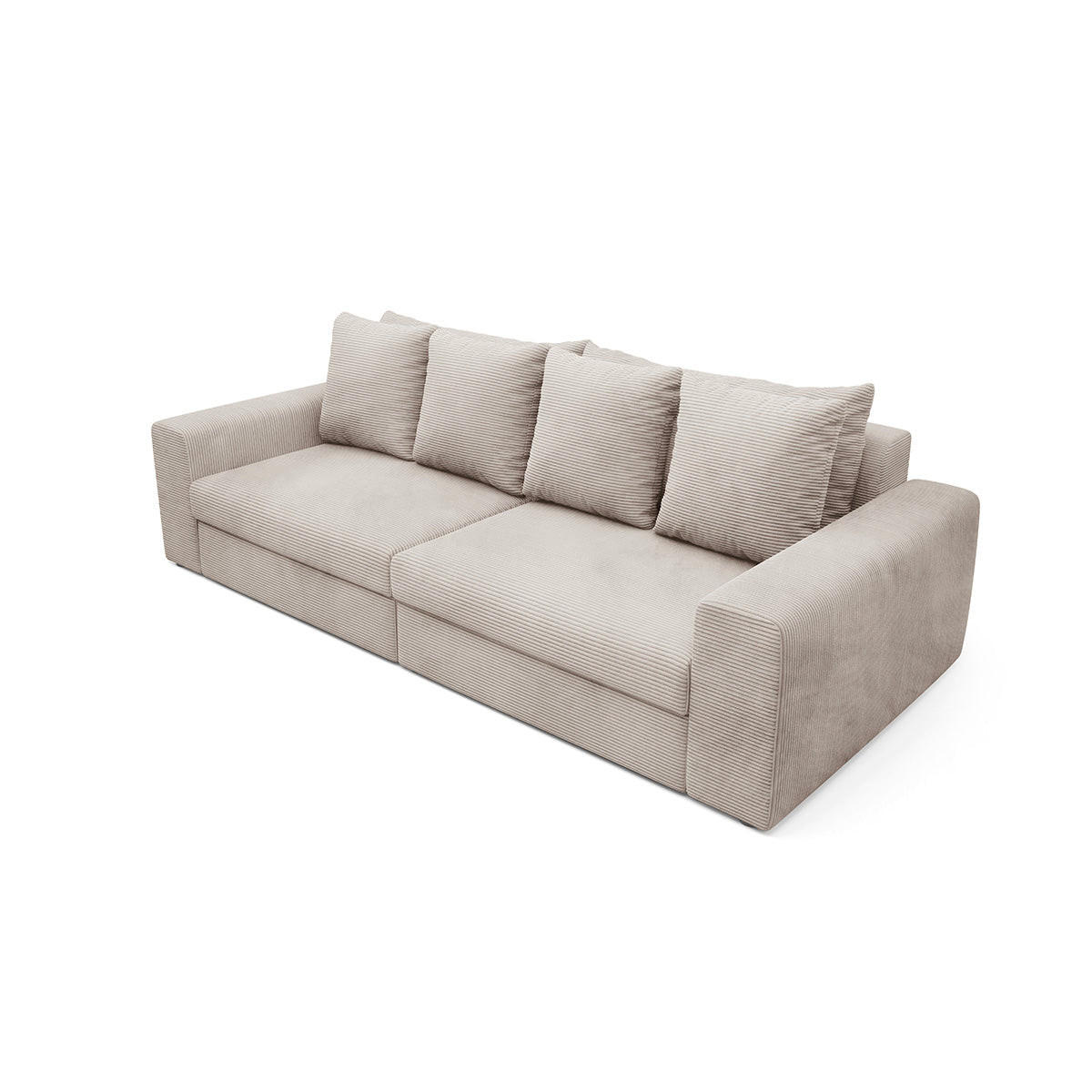 SOFA Paola 3 Sitzplätze Taupe - Taupe, Holz (272/86/120cm) - Petits-meubles