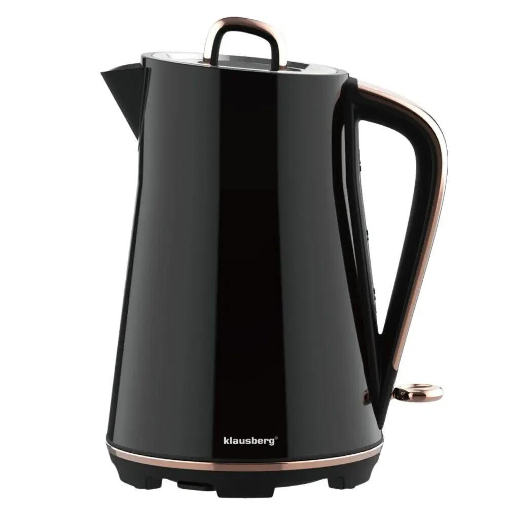 WASSERKOCHER ELEKTRISCH Schwarz 20/16/27 cm KB9015 - Schwarz, Metall (16/27/20cm) - Klausberg 
