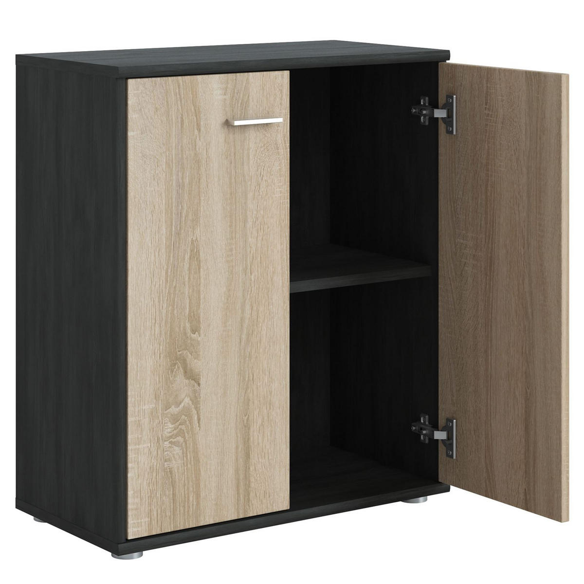 KOMMODE TOMMY - Eschefarben/Sonoma Eiche, Holzwerkstoff (60/70/30cm) - CARO-Möbel