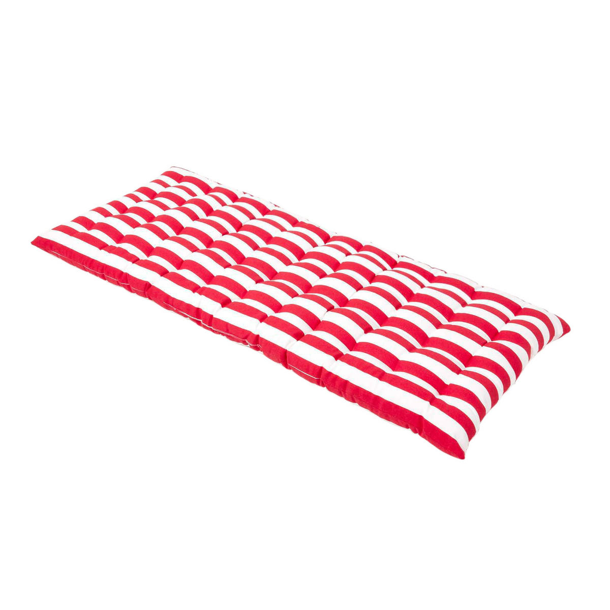 BANKAUFLAGE 2-Sitzer rot-weiß gestreift 108/42/5 cm - Rot, Textil (108/42/5cm) - Homescapes