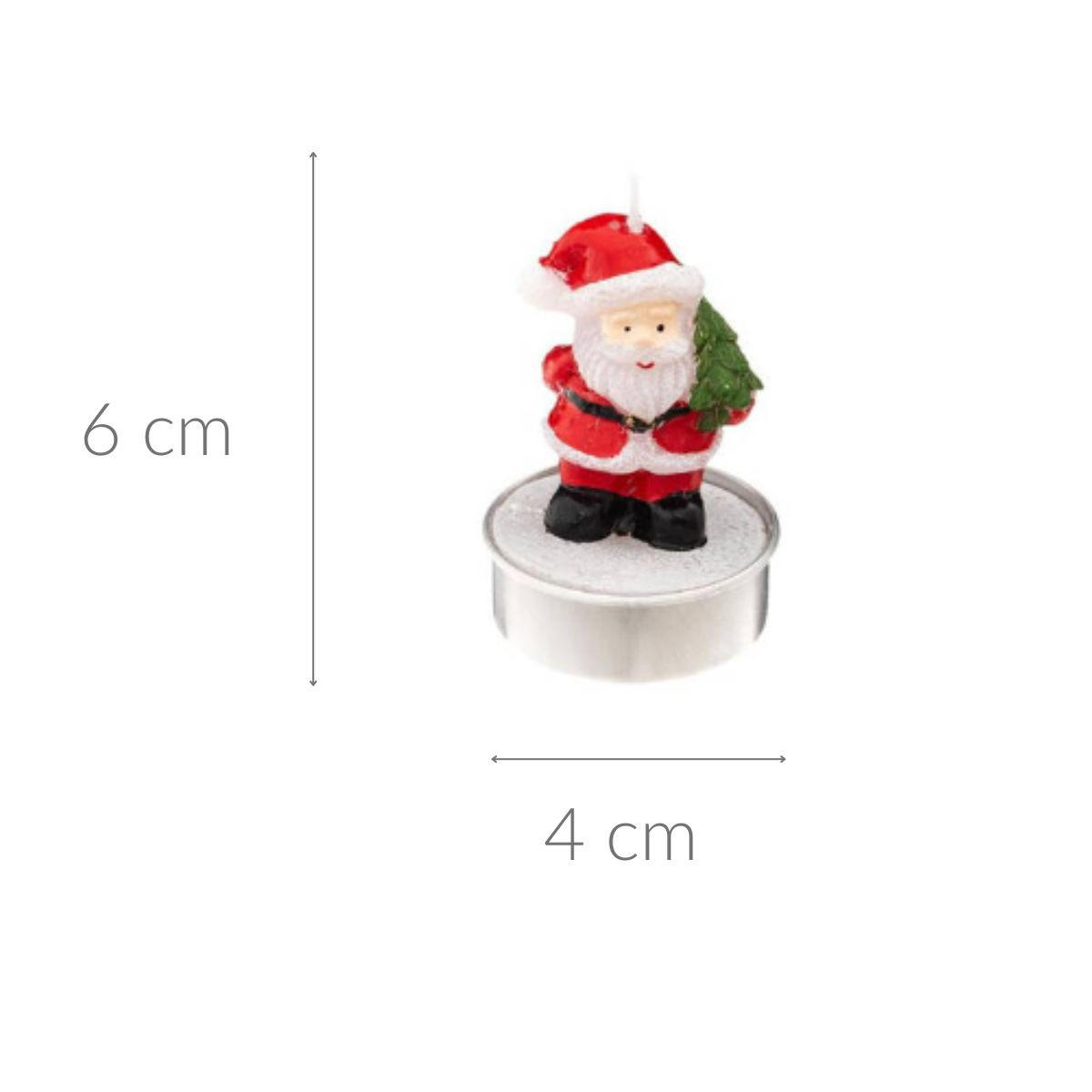 TEELICHTHALTER Weihnachtsmann 6er-Set - Multicolor, Paraffin (4/5.8cm) - Atmosphera Createur d´interieur