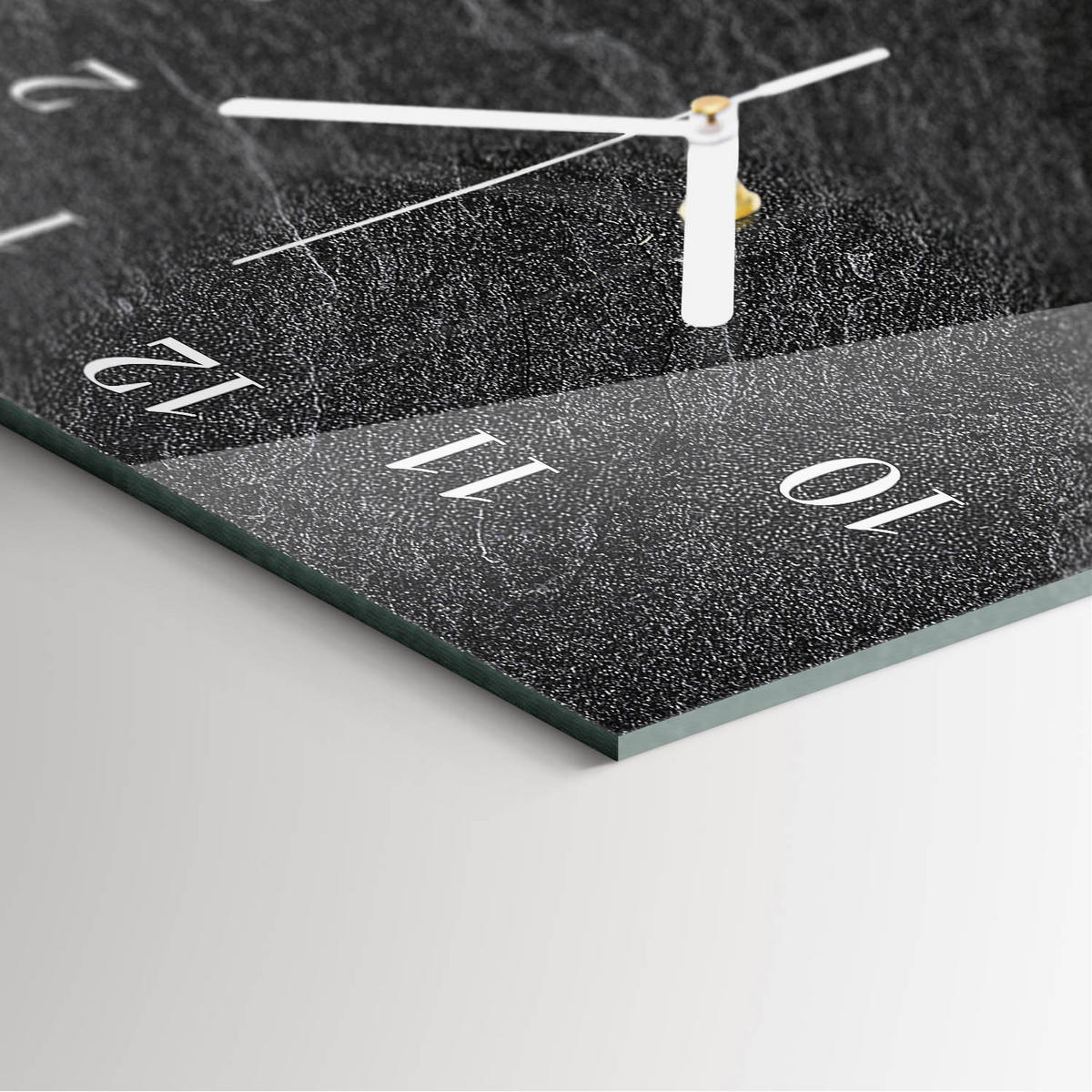 WANDUHR 30x60 cm - Ziegel - Grau, Glas (30/60/0.4cm) - TULUP