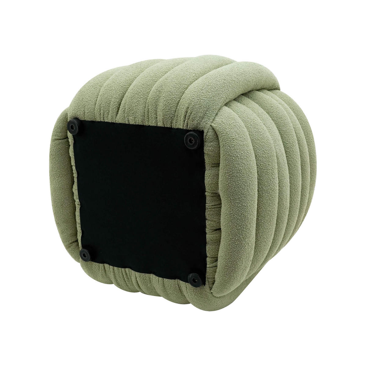 POUF Grün 50/50/45 cm - Olivgrün, Textil (50/45/50cm) - Mobili Rebecca