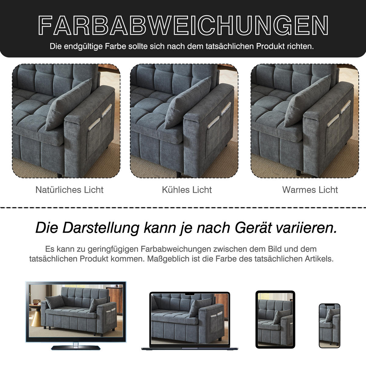 SCHLAFSOFA 157/51/70 cm in Leinenoptik Braun, ohne Armlehnen - Braun/Grau, Textil (81.3/86.4/148.6cm) - Oxeza